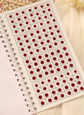 Multi-pack bindi booklet with vibrant shades & sizes 2