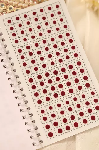 Multi-pack bindi booklet with vibrant shades & sizes
