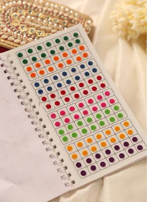 Multi-pack bindi booklet with vibrant shades & sizes 3