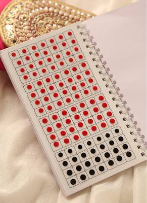 Multi-pack bindi booklet with vibrant shades & sizes 4