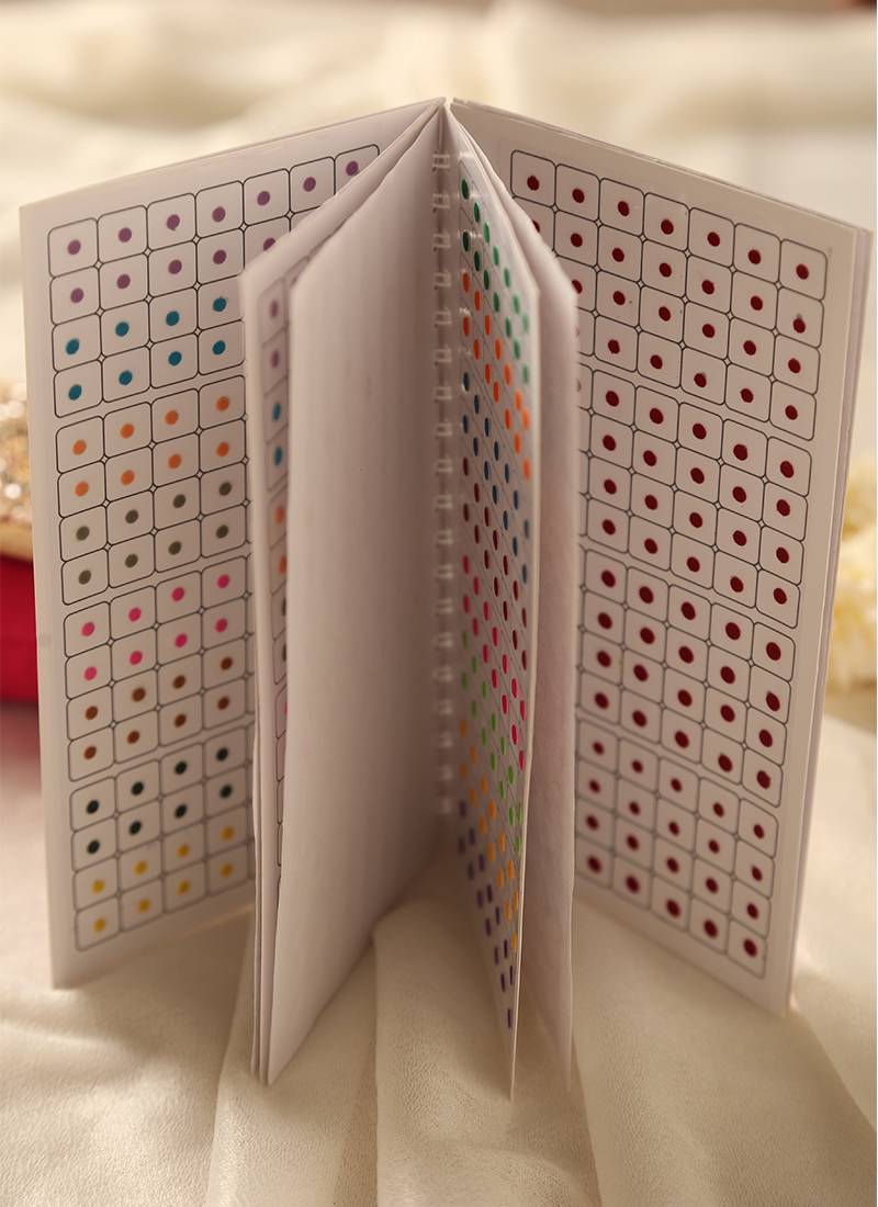 Multi-color & maroon assorted bindi booklet collection
