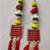 hanging sanskrit mantra design multicolor pearl tassel latkan home decor pack of 2