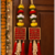 hanging sanskrit mantra design multicolor pearl tassel latkan home decor pack of 2