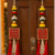hanging sanskrit mantra design multicolor pearl tassel latkan home decor pack of 2