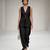 Black embroidered modal silk ethnic co ord set