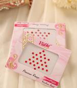 Classic red round kumkum bindi pack for traditional indian wear