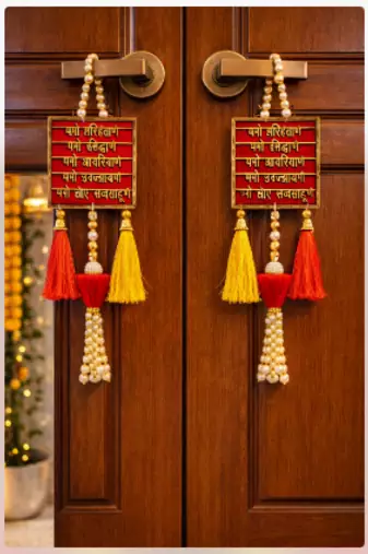 beautiful wooden sanskrit shlok door hanging positive vastu home decoration