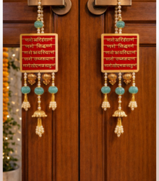 decorative mantra wall hanging with beads for vastu spiritual home decoration