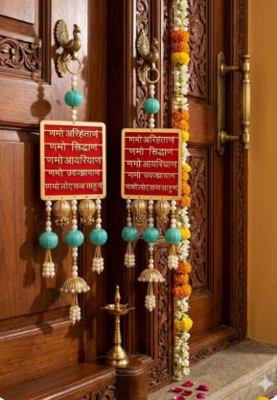 decorative mantra wall hanging with beads for vastu spiritual home decoration 3