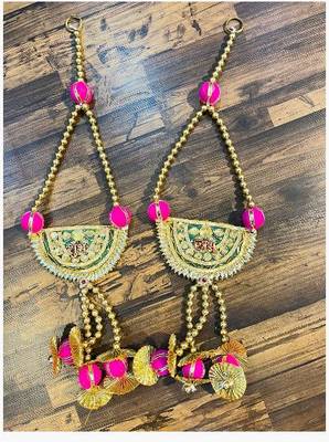 handmade bead door hanging with tassels for home decoration pack of 2 1