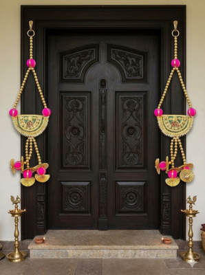 handmade bead door hanging with tassels for home decoration pack of 2 2