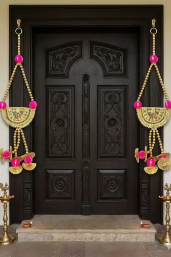 handmade bead door hanging with tassels for home decoration pack of 2
