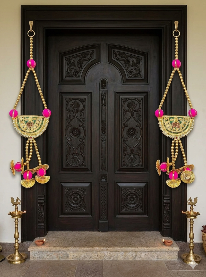 handmade bead door hanging with tassels for home decoration pack of 2