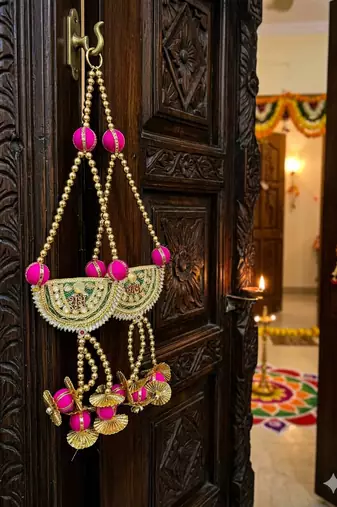 handmade bead door hanging with tassels for home decoration pack of 2