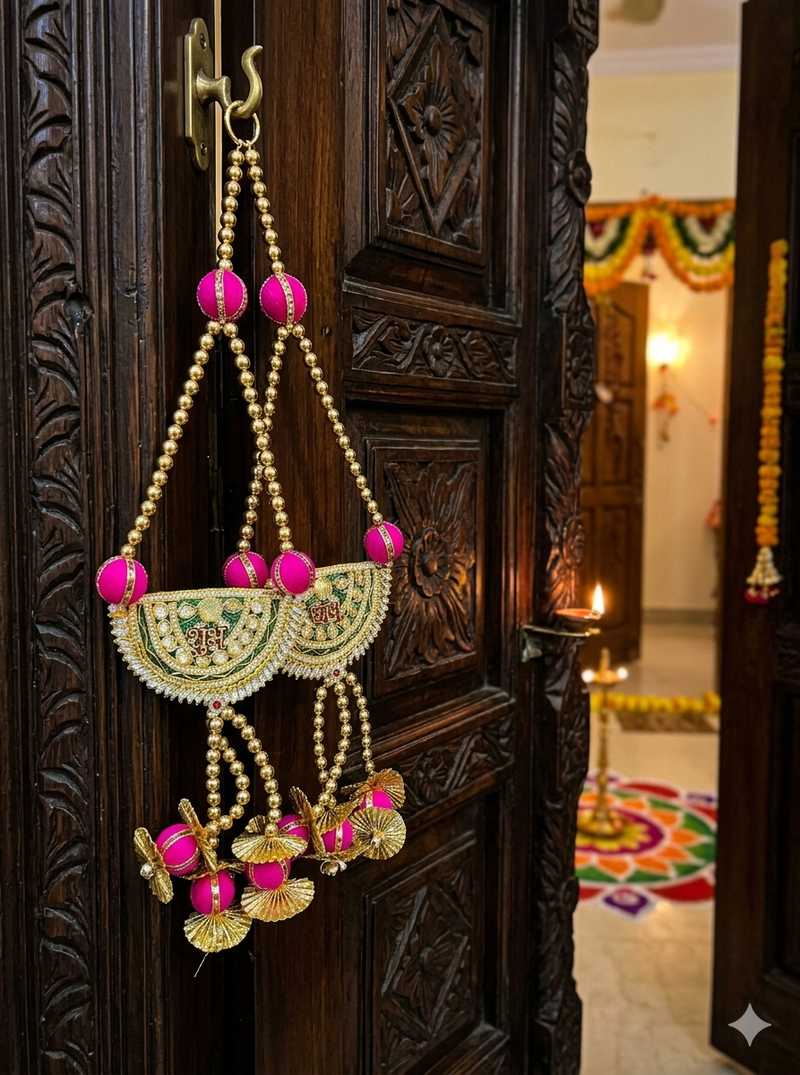 handmade bead door hanging with tassels for home decoration pack of 2