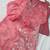 Elegant rose pink digital print with embroidered kurta set with white trousers