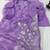 Elegant lavender digital print with embroidered kurta set with white trousers