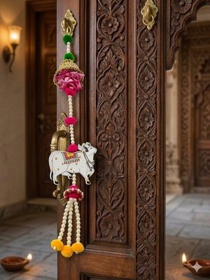 traditional lotus hanging decoration for home decor pack of 2 3