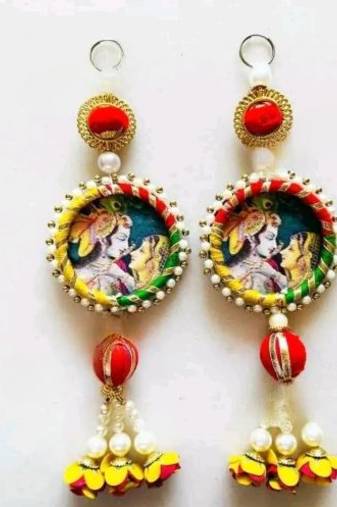 radha krishna decorative door hanging for home decoration pack of 4
