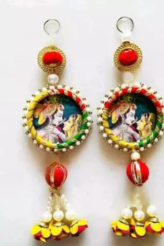 radha krishna decorative door hanging for home decoration pack of 4