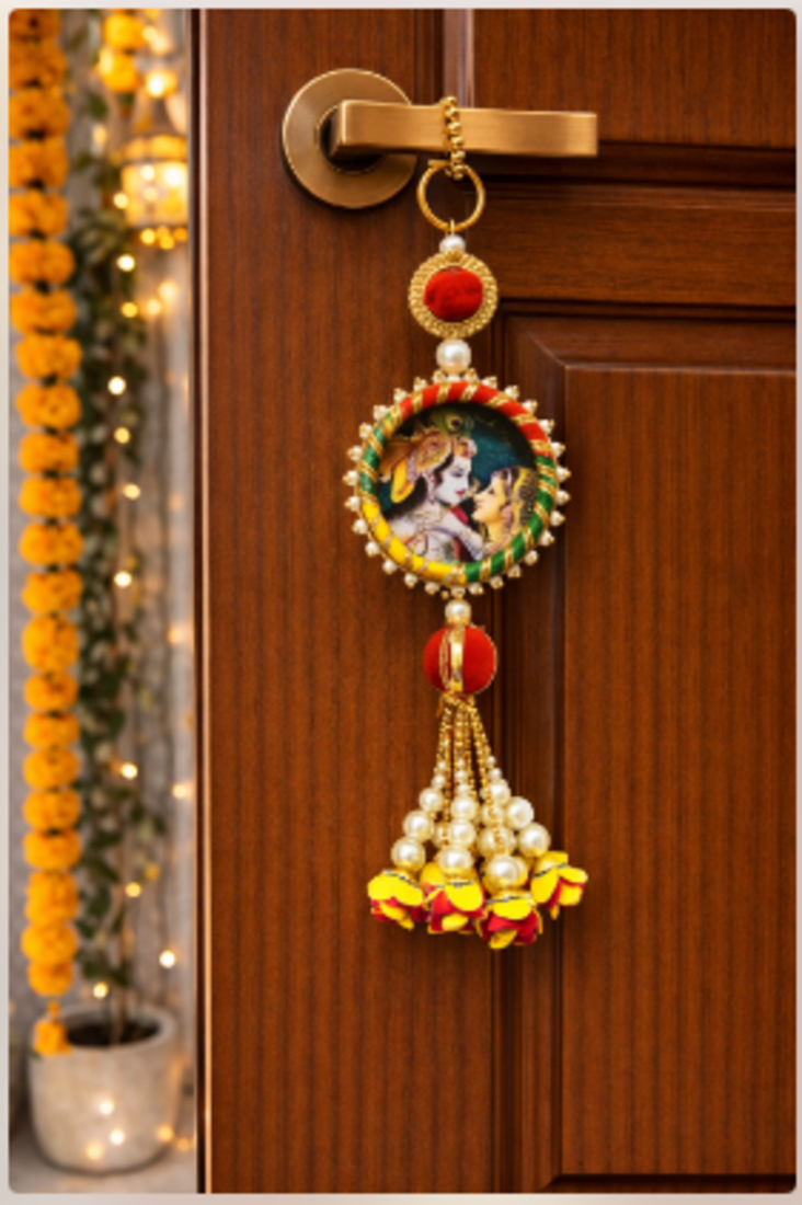 radha krishna decorative door hanging for home decoration pack of 4