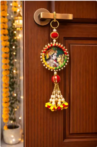 radha krishna decorative door hanging for home decoration pack of 4