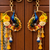 handmade peacock floral decorative hanging with tassels and artificial flowers pack of 2