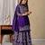 Royal Purple Heavy Embroidered Sahara Suit Set with Matching Dupatta