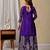 Royal Purple Heavy Embroidered Sahara Suit Set with Matching Dupatta