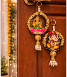 lakshmi ganesh decorative hanging traditional designer mdf home decoration pack of 4