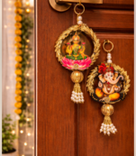lakshmi ganesh decorative hanging traditional designer mdf home decoration pack of 4