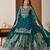 Exquisite Teal Green Heavy Embroidered Sharara Suit with Matching Dupatta