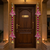 handmade lotus patch door hanging with golden bells decorative latkan pack of 2