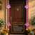 handmade lotus patch door hanging with golden bells decorative latkan pack of 2
