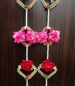 handmade artificial rose flower door hanging for traditional home decoration pack of 2