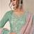 Sea green moonga silk blend embroidered readymade salwar  suit