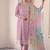 Lavender moonga silk blend embroidered readymade salwar  suit