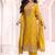Mustard faux chinon  embroidered readymade salwar kameez