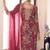 Maroon faux chinon embroidered readymade salwar suit