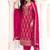 Rani pink faux chinon  embroidered readymade salwar kameez