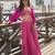 Rani pink viscose jacquard silk embroidered readymade top with palazzo