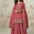 Salmon roman simar silk blend embroidered readymade salwar kameez