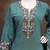 Teal roman simar silk blend embroidered readymade salwar kameez