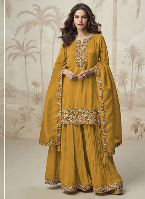 Amber roman simar silk blend embroidered readymade salwar kameez 1
