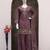 Wine roman simar silk blend embroidered readymade salwar kameez
