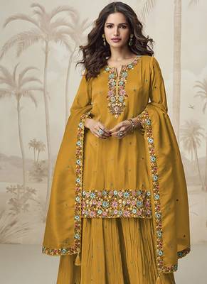 Amber roman simar silk blend embroidered readymade salwar kameez 2