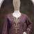 Wine roman simar silk blend embroidered readymade salwar kameez