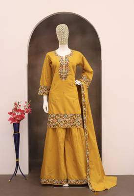 Amber roman simar silk blend embroidered readymade salwar kameez 3