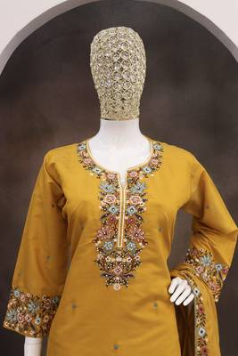 Amber roman simar silk blend embroidered readymade salwar kameez 4