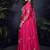 Rani pink faux chinon silk  embroidered readymage anarkali gown with dupatta